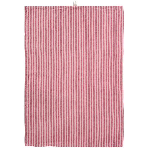 Viskestykke "Linea" - lyser�de/pink smalle striber