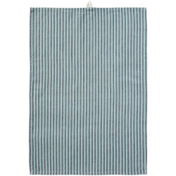 Viskestykke "Linea" - gr�/tyrkise smalle striber