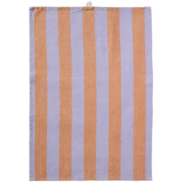 Viskestykke "Linus" - lilla/brune brede striber