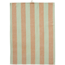 Viskestykke "Linus" - lysegr�nne/lysebrune brede striber