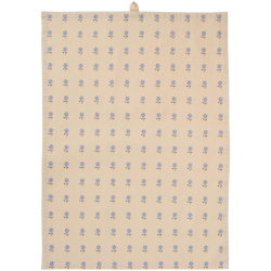 Viskestykke "Elisabeth" - creme m. lysebl� blomster