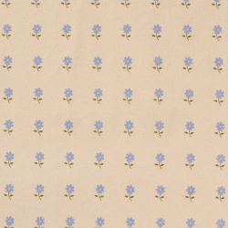 Viskestykke "Elisabeth" - creme m. lysebl� blomster