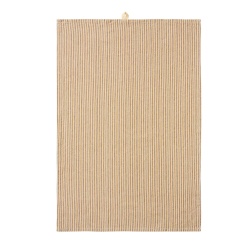 Viskestykke "Else" - natur m. brune &amp; bl� striber