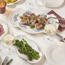 Serveringsfad ''Blue Flower Retro'' - 39 cm.