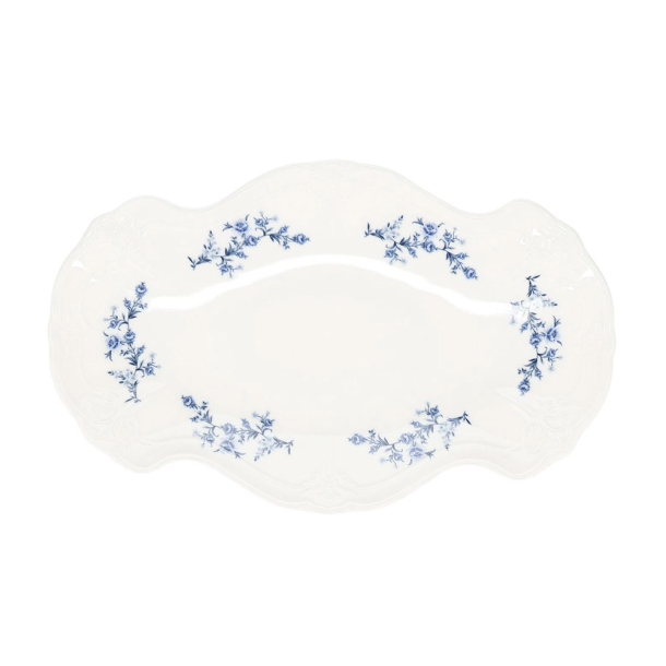 Serveringsfad ''Blue Flower Retro'' - 39 cm.