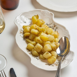 Serveringsfad ''Brown Flower Retro'' - 26 cm.