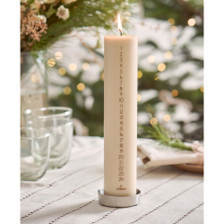 Kalenderlys - creme - lysebrune tal