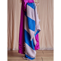 Bomuldsplaid ''cadeo'' - bl/rosa