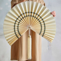 Vifte "Jaime" - Bambus/sort