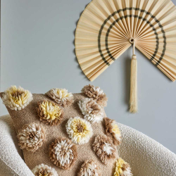 Vifte "Jaime" - Bambus/sort