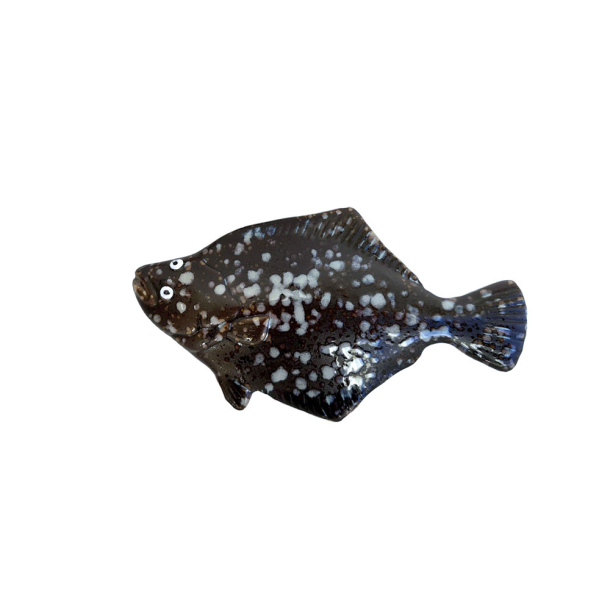 Skrubbe i keramik 19 cm. - Sort