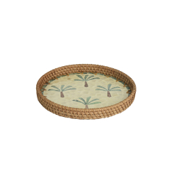 Bakke rattan "Green palms" - rund