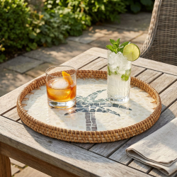 Bakke rattan "Palmtree" - rund