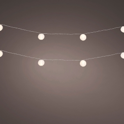 Lyskde m. runde lamper - hvid