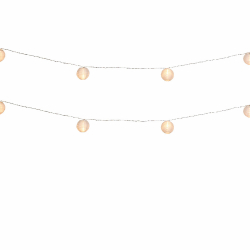 Lyskde m. runde lamper - hvid