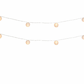 Lyskde m. runde lamper - hvid