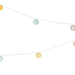 Lyskde m. runde lamper - multi