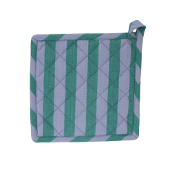 Grydelapper ''Stripes'' 2 stk. - grn/bl
