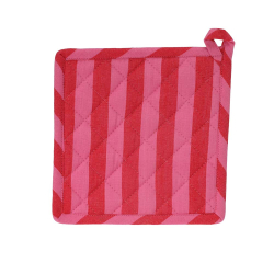 Grydelapper ''Stripes'' 2 stk. - pink/rosa