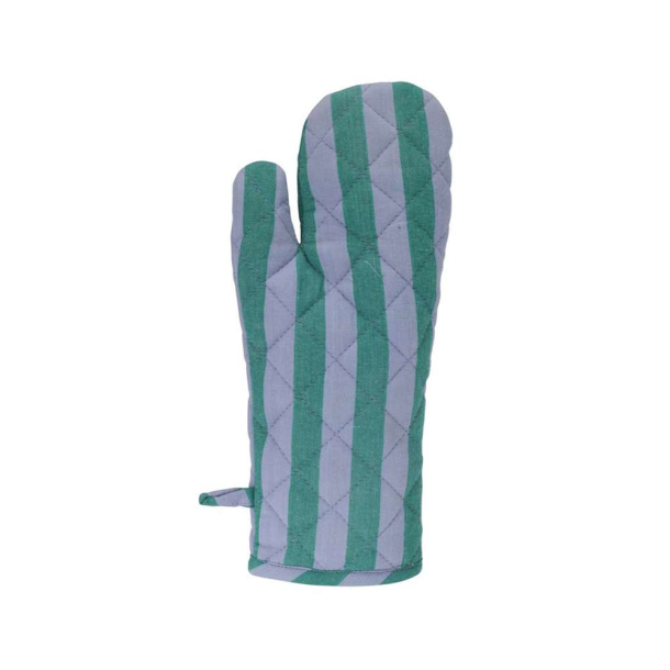 Grillhandske ''Stripes'' - grn/bl