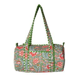 Rejsetaske artisan - gr�n blomster