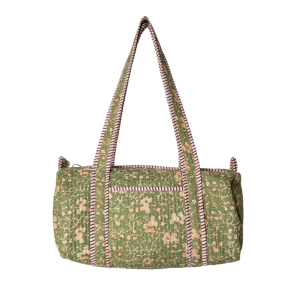 Rejsetaske artisan - lysgr�n sm� blomster