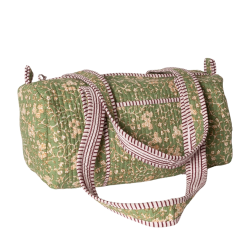 Rejsetaske artisan - lysgr�n sm� blomster