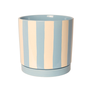 Urtepotte stribet bl - 18 cm.