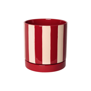 Urtepotte stribet rd - 15,5 cm.