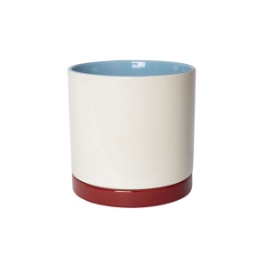 Urtepotte creme/bl�/r�d - 15,5 cm.