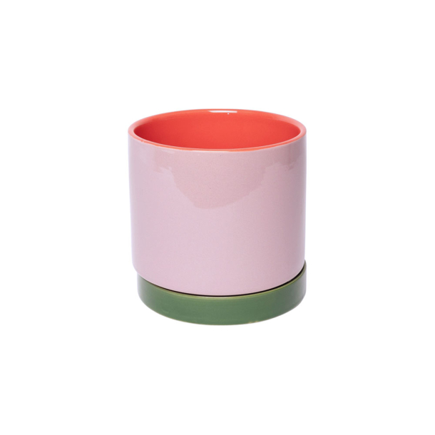 Urtepotte violet/grn/pink - 12,5 cm.