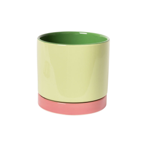 Urtepotte gr�n/pink - 12,5 cm.