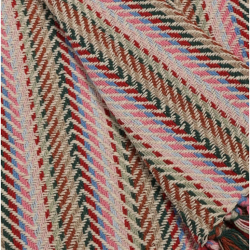 Bomuldsplaid - zigzag - multi