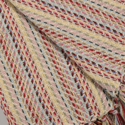 Bomuldsplaid - zigzag - pastel