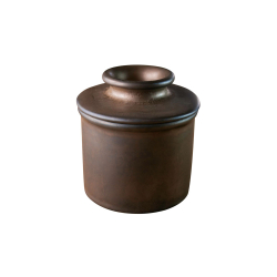 Sm�rklokke i keramik, med mat bronzefarvet glasur