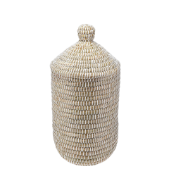 Vasket�jskurv flettet s�gr�s - 43 cm.