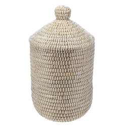 Vasket�jskurv flettet s�gr�s - 56 cm.