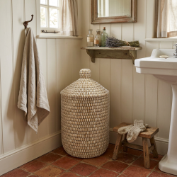 Vasket�jskurv flettet s�gr�s - 56 cm.