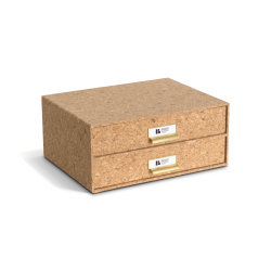 Arkivskuffer - kork - messinggreb