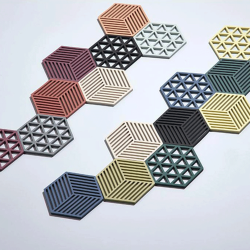 Silikone bordskner trekanter - lys lilla