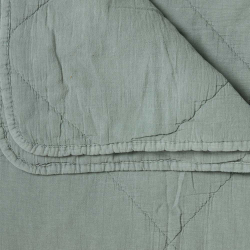 Quiltet senget�ppe - Dusty blue