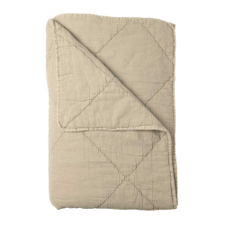 Vatteret senget�ppe i beige med en stenvasket effekt.