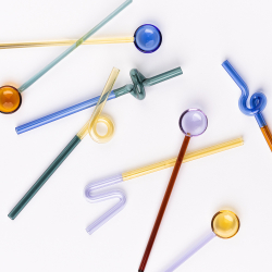 Glassugerr - lilla/gul - St med 2 stk.