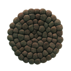 Bordskner i uld - brun