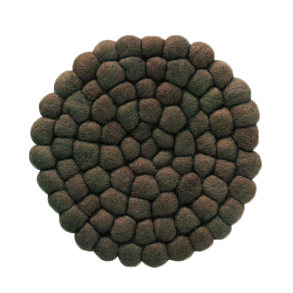 Bordskner i uld - brun