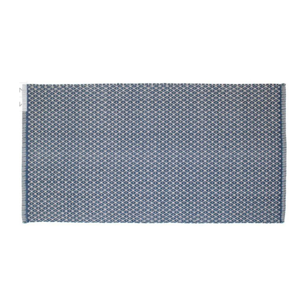 Gulvtppe - Rombe - bl - 70x130 cm