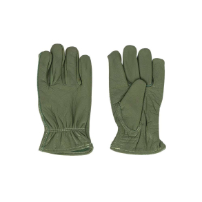 Havehandsker i lder - grn - str. M