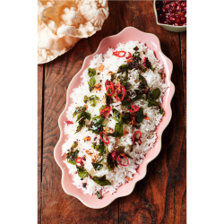 Ovalt fad "Pass me platter" - pink