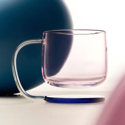 Krus i krystalglas ''Jelly'' - pink/bl�