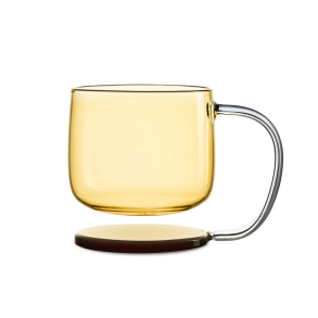 Krus i krystalglas ''Jelly'' - gul/brun